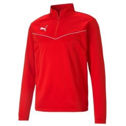 Bluza piłkarska męska Puma teamRISE 1 4 Zip Top. Białe bluzy męskie Puma, m, bez wzorów, bez kaptura, do biegania. Za 118.89 zł.