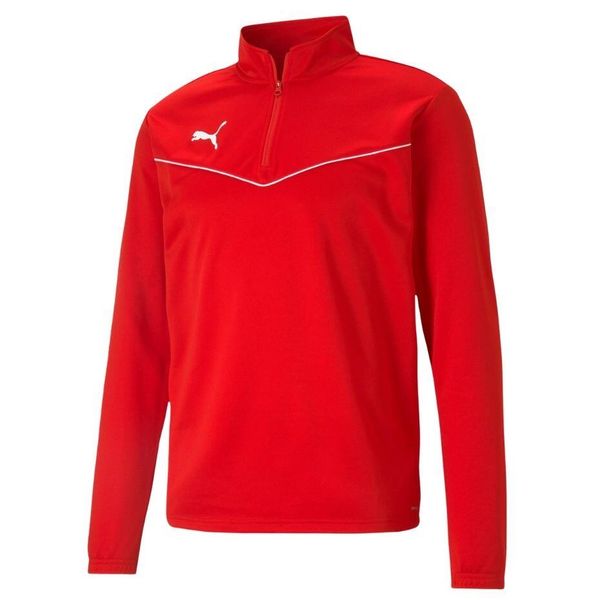 Bluza piłkarska męska Puma teamRISE 1 4 Zip Top. Białe bluzy męskie Puma, m, bez wzorów, bez kaptura, do biegania. Za 118.89 zł.