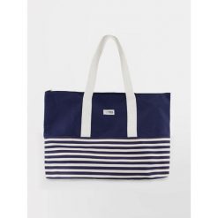 Torba damska shopper TBS Charlize. Niebieskie torby na ramię damskie TBS, bez wzorów, na ramię, bez dodatków. Za 299.00 zł.