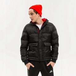 KURTKA MĘSKA ZIMOWA FILA SKIP XL. Czarne kurtki sportowe męskie Fila, na zimę, m, bez wzorów, z dresówki, trekkingowe. Za 167.38 zł.