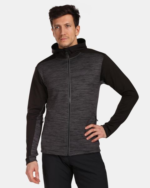 Męska bluza techniczna Kilpi SEVELEN-M. Czarne bluzy męskie Kilpi, m, bez wzorów, z materiału, z kapturem. Za 267.13 zł.