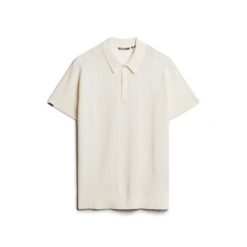 Dzianinowa koszulka polo Superdry. Białe koszulki polo męskie Superdry., na lato, m, bez wzorów, z dzianiny, eleganckie, bez ramiączek. Za 336.70 zł.