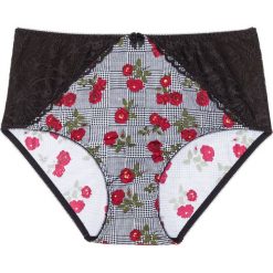 Figi wyszczuplające bonprix biało-czarny w kratę. Białe bielizna wyszczuplająca bonprix. Za 27.99 zł.