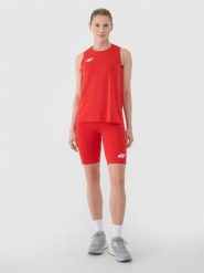 4F Legginsy kolarki treningowe damskie - czerwone XS. Czerwone legginsy damskie 4f, s, bez wzorów, z dzianiny, na fitness i siłownię. Za 109.99 zł.
