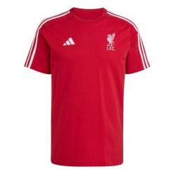 Koszulka Liverpool FC DNA. Czerwone koszulki sportowe męskie Adidas, bez wzorów, bez kołnierzyka, bez ramiączek, do piłki nożnej. Za 184.50 zł.