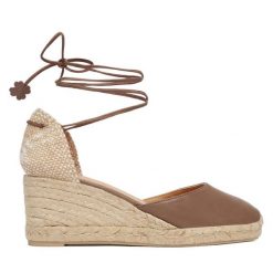 Espadryle Castañer. Brązowe sandały damskie Castañer, bez wzorów, bez obcasa, bez zapięcia. Za 849.99 zł.