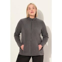 Damskie Bluza polarowa system modułowy do wpinania z recyklingu. Szare bluzy damskie Ulla Popken, plus size, bez wzorów, z materiału, bez kaptura. Za 195.99 zł.