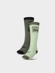 4F Skarpety snowboardowe męskie - multikolor 43-46. Brązowe skarpety męskie 4f, bez wzorów, z elastanu. Za 129.99 zł.