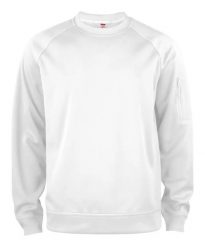 Clique Basic Active Roundneck bluza z okrągłym dekoltem z poliestru. Białe bluzy męskie CLIQUE, m, bez wzorów, bez kaptura. Za 163.55 zł.