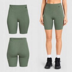 LEGGINSY DAMSKIE 4F KRÓTKIE KOLARKI SZYBKOSCHNĄCE PRZED KOLANO KOLOR ZIELONY. Zielone legginsy damskie 4f, l, bez wzorów, z materiału. Za 129.99 zł.