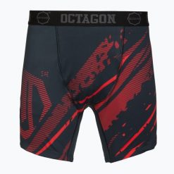 Spodenki treningowe męskie Octagon Legion Escape. Czarne krótkie spodenki sportowe męskie OCTAGON, m, bez wzorów, z elastanu, do biegania. Za 159.99 zł.