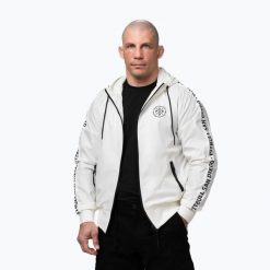 Kurtka męska Pitbull Athletic Tape Nylon Hooded. Białe kurtki męskie PITBULL, m, bez wzorów, z materiału, bez kaptura. Za 229.99 zł.