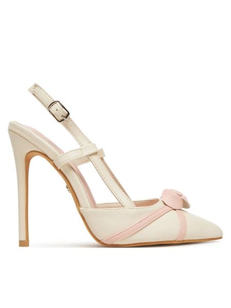 DeeZee Szpilki HT92831-166 Écru. Szpilki damskie DeeZee, bez wzorów, ze skóry, bez obcasa, bez zapięcia. Za 139.99 zł.