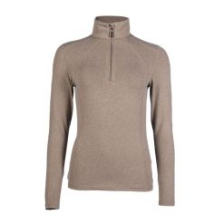 Damska koszulka jeździecka z długim rękawem HKM Mio. Brązowe t-shirty damskie HKM, xl, bez wzorów, z materiału, eleganckie, bez kołnierzyka. Za 196.50 zł.