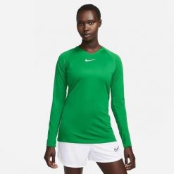 Bluza Nike Dri-FIT Park First Layer, Kobiety. Zielone bluzy damskie Nike, bez wzorów, z poliesteru, na fitness i siłownię. Za 114.75 zł.