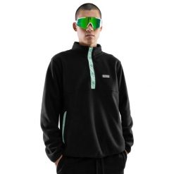 Bluza z grubego polaru męska Stowe. Czarne bluzy męskie SIROKO, m, bez wzorów, z polaru, bez kaptura. Za 250.00 zł.