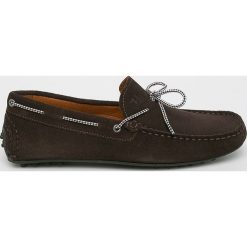 Trussardi Jeans - Mokasyny. Brązowe mokasyny męskie TRUSSARDI JEANS, z gumy. W wyprzedaży za 439.90 zł.