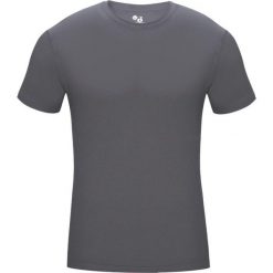 Koszulka z krótkim rękawem Podkoszulek męski Pro Compression. Szare koszulki sportowe męskie BADGER SPORT, m, bez wzorów, bez kołnierzyka, bez ramiączek. Za 151.95 zł.