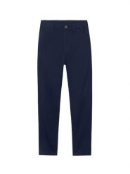 Mayoral Chinosy 530 Granatowy Slim Fit. Niebieskie spodnie materiałowe dla chłopców Mayoral, bez wzorów, z bawełny. Za 139.99 zł.