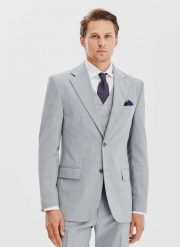 PAKO LORENTE - Gładka szara marynarka garniturowa. Szare marynarki męskie Pako Lorente, bez wzorów, z poliesteru, biznesowe. Za 1,189.99 zł.