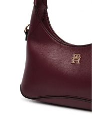 Tommy Hilfiger Torebka Th Everyday Mini Hobo AW0AW19185 Bordowy. Czerwone torebki do ręki damskie Tommy Hilfiger, bez wzorów, ze skóry, bez dodatków. Za 449.99 zł.