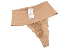 Scandale La Ligne Contour-nude T17 damskie majtki 2XL, model korygujący, koronka. Brązowe bielizna wyszczuplająca Erima, z bawełny. Za 221.99 zł.