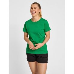 Koszulka damska Hummel Red Heavy. Zielone koszulki sportowe damskie Hummel, s, bez wzorów, z bawełny, bez kołnierzyka, bez ramiączek, do piłki ręcznej. Za 109.50 zł.