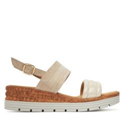 Sandały s.Oliver. Brązowe sandały damskie S.Oliver, bez wzorów, bez obcasa, na koturnie, bez zapięcia. Za 249.99 zł.