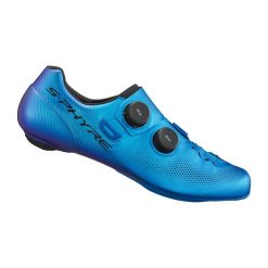 Buty kolarskie szosowe RC903 S-PHYRE. Niebieskie buty sportowe męskie Shimano, z mikrofibry, bez zapięcia, rowerowe. Za 1,500.00 zł.