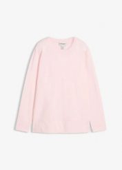 T-shirt z długim rękawem. Czerwone t-shirty damskie bonprix, bez wzorów, bez kołnierzyka. Za 62.99 zł.