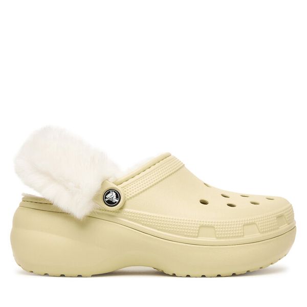 Klapki Crocs. Brązowe klapki damskie Crocs, bez wzorów, bez obcasa. Za 309.99 zł.