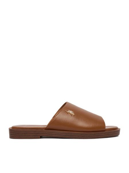 U.S. Polo Assn. Klapki EO-MARINA003W/6Y1 Brązowy. Brązowe klapki damskie U.S. Polo Assn., bez wzorów, z materiału, marine, bez obcasa. Za 179.99 zł.