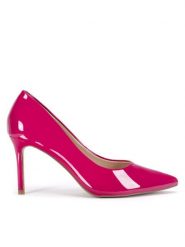 Jenny Fairy Szpilki WFA3006-1 Różowy. Czerwone szpilki damskie Jenny Fairy, bez wzorów, ze skóry, bez obcasa, bez zapięcia. Za 89.99 zł.