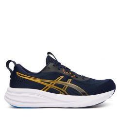 Buty do biegania Asics. Niebieskie buty sportowe męskie Asics, bez zapięcia, do biegania. Za 489.99 zł.