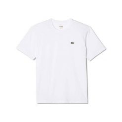 Lacoste Th7618 T-shirt. Niebieskie t-shirty męskie Lacoste, m, bez wzorów, z materiału, klasyczne, bez kołnierzyka. Za 227.05 zł.
