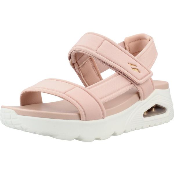 Sandały SKECHERS UNO SANDAL SUMMER STAND 2 Rose. Czerwone sandały damskie Skechers, bez wzorów, z syntetyku, bez obcasa, bez zapięcia. Za 255.99 zł.