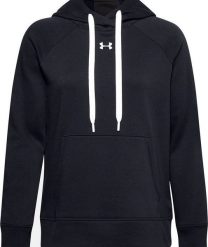 Under Armour Bluza damska Under Armour Rival Fleece Hb Hoodie czarna 1356317 001 2XL. Czarne bluzy damskie Under Armour, xl, bez wzorów, bez kaptura. Za 202.29 zł.