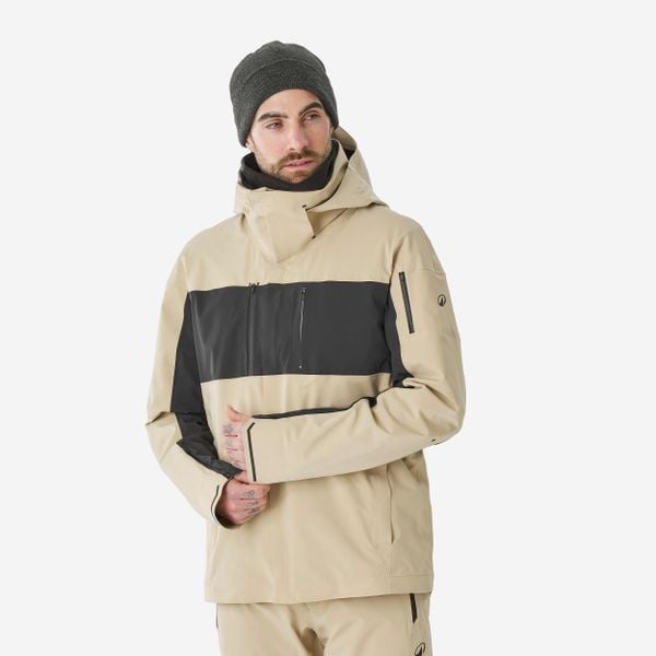 Kurtka narciarska i snowboardowa męska Quechua 900. Brązowe kurtki snowboardowe męskie WED'ZE, m, bez wzorów, z materiału, bez kaptura, narciarskie. Za 879.99 zł.