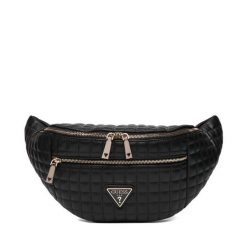 Saszetka nerka Guess. Czarne torebki do ręki damskie Guess, z aplikacjami, bez dodatków. Za 439.99 zł.