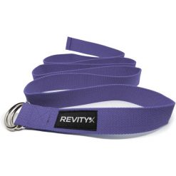 Pasek do jogi i pilatesu Revity fioletowy 200 x 3.8 cm. Fioletowe paski damskie REVITY, bez wzorów, z bawełny, biznesowe. Za 39.99 zł.