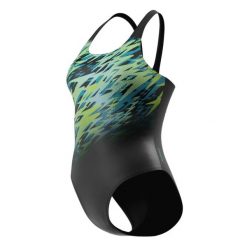 Damski kostium kąpielowy 1-częściowy Speedo Hyperboom. Czarne kostiumy jednoczęściowe damskie Speedo, l, bez wzorów, z materiału, sportowe, do pływania. Za 279.50 zł.