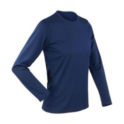 Damska koszulka z długim rękawem Spiro Performance. Niebieskie t-shirty damskie SPIRO, l, bez wzorów, z materiału, eleganckie, bez kołnierzyka. Za 114.00 zł.