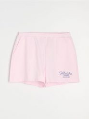 Bawełniane szorty dresowe - różowy. Czerwone szorty damskie Sinsay, l, bez wzorów, z bawełny. Za 29.99 zł.