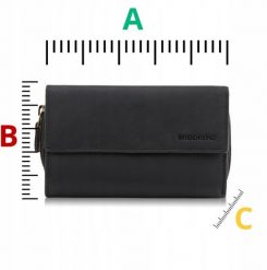 Brodrene Portfel damski czarny ze skóry naturalnej duży poziomy Brødrene G-89SH/BL. Czarne portfele damskie Brødrene, bez wzorów, ze skóry. Za 122.45 zł.