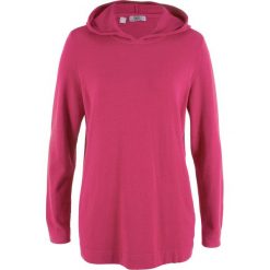 Bluza z kapturem bonprix jeżynowo-czerwony. Bluzy damskie marki MAKE ME BIO. Za 49.99 zł.