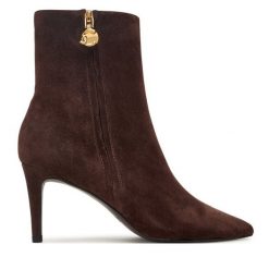 Botki Coccinelle. Brązowe botki damskie Coccinelle, bez obcasa, na szpilce, bez zapięcia. Za 1,149.00 zł.