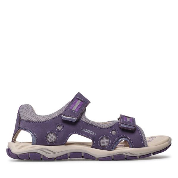 Sandały Lasocki Young. Fioletowe sandały dziewczęce Lasocki Young, bez zapięcia. Za 77.99 zł.