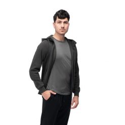 Męska Bluza Z Kapturem Misini Full Zip. Zielone bluzy męskie MARTES ESSENTIALS, m, bez wzorów, z bawełny, z kapturem. Za 113.99 zł.