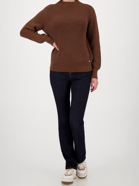 Monari Damski sweter z dzianiny - Ciao Bella Kobiety Bawełna brązowy jednolity, 38. Brązowe swetry damskie Monari, bez wzorów, z bawełny, eleganckie, bez kołnierzyka, bez ramiączek, bez kaptura. Za 449.95 zł.