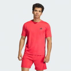 KOSZULKA WORKOUT ESSENTIALS BASE 3-STRIPES. Czarne koszulki sportowe męskie Adidas, xl, bez wzorów, z materiału, bez kołnierzyka, bez ramiączek, do biegania, climacool (adidas). Za 152.70 zł.